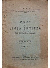 Zoe Ghetu - Curs de limba engleza, partea I, editia a II-a (Editia: 1944)