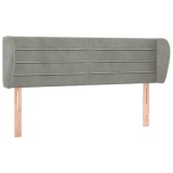 Cumpara ieftin Tablie de pat cu aripioare gri deschis 147x23x78/88 cm catifea