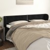 VidaXL Tăblie de pat cu aripioare negru 183x23x78/88 cm catifea 3117066