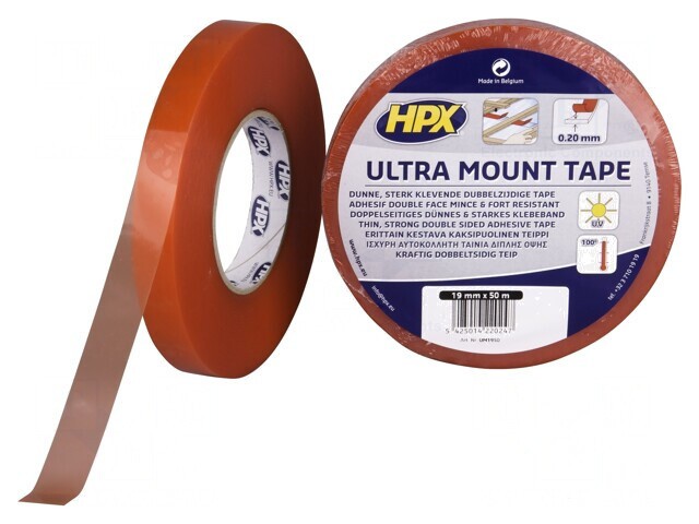 Bandă Adezivă Dublu Adezivă Transparentă 19mm x 50m