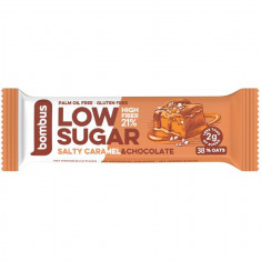Baton Proteic cu Caramel Sarat si Ciocolata Low Sugar 40 grame Bombus