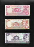 Set Nicaragua 10 + 20 + 50 cordobas unc