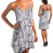 Rochie Alb cu Negru, Fabricata In Statele Unite