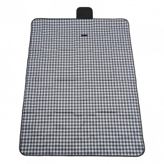 Patura pentru picnic Black Plaid, Heinner, 145x200 cm, poliester, negru/alb