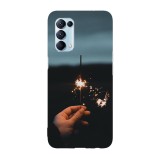 Husa compatibila cu Oppo A15s model Fireworks, Silicon, TPU, Viceversa, Transparent, Carcasa
