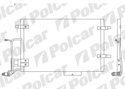 Condensator climatizare AC Audi A6 04, A6 01, Allroad 06, motor: 2.5 TDI, Condenser fara uscator, 650x410x19, miez si rezervor din aluminiu brazat, foto
