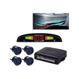 Set Senzori Parcare Auto Detector Parktronic Display Radar Monitor 4 Senzori Albastru Inchis, Techstar