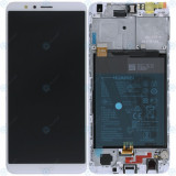 Huawei Honor 7X (BND-L21) Capac frontal al modulului de afișare + LCD + digitizer + baterie aur alb 02351QBV