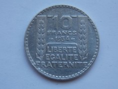 10 FRANCS 1934 FRANTA-argint
