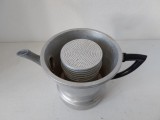 Cafetiera Presso de cafea vintage aluminiu, anii 60, colectie