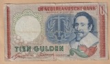 (1) BANCNOTA OLANDA - 10 GULDEN 1953 (23 MARTIE 1953), PORTRET HUGO DE GROOT