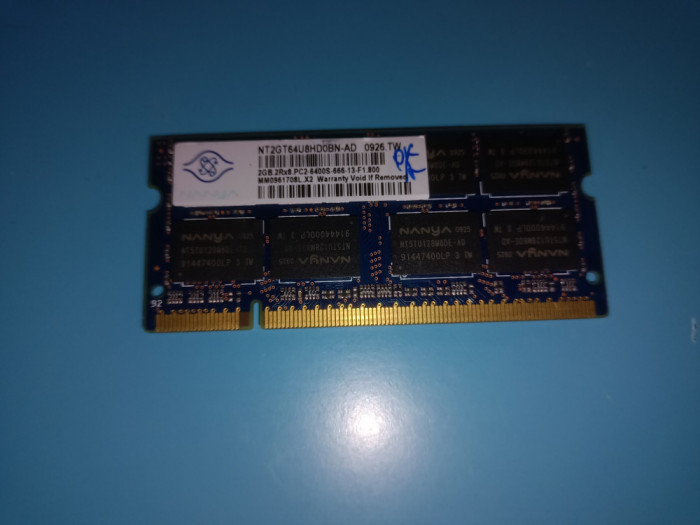 Memorie laptop DDR2 2Gb 800Mhz PC2-6400S Nanya