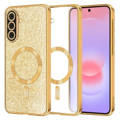 Husa premium pentru Samsung Galaxy A37 5G Asteroid GSM Luxury Glitter MagSafe, auriu