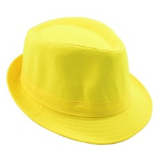 Palarie fluorescenta unisex material textil culoare galben