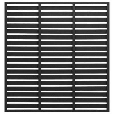 Panou de gard, negru, 180x180 cm, WPC foto