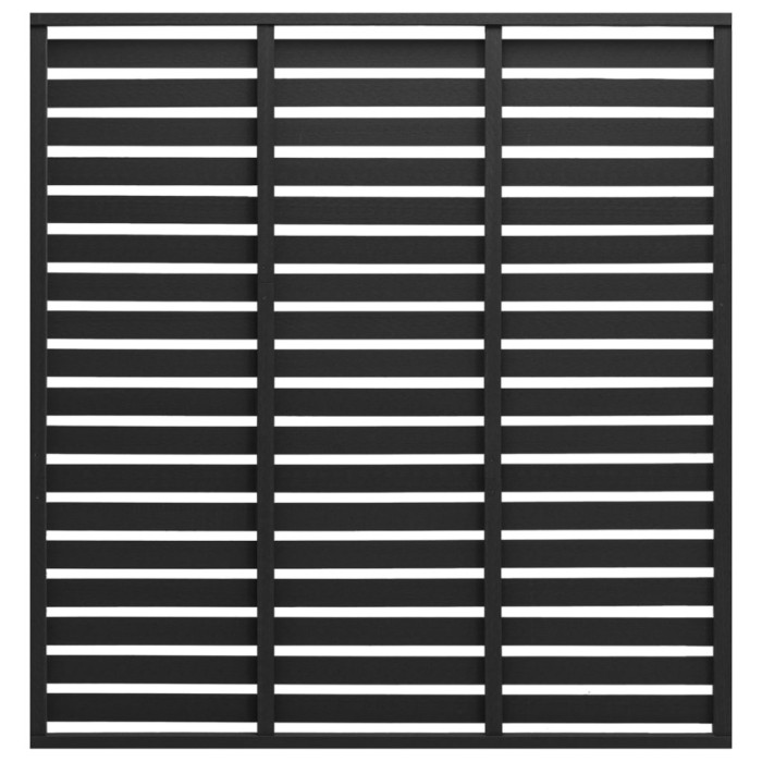 Panou de gard, negru, 180x180 cm, WPC