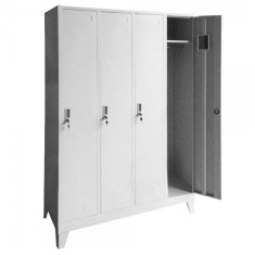 Vestiar metalic Premium cu picioare 4 usi 1200x500x1920 mm (LxlxH), Neasamblat, PLUS