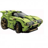 Set cuburi constructie masina de curse Brick Cool Need for Speed 443 piese, verde, Generic