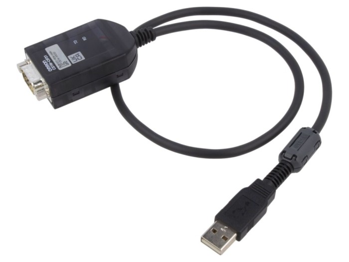 Cablu de programare OMRON CS1W-CIF31 cu interfaţă RS232C și USB