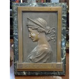 Basorelief din bronz - St. Cecillia