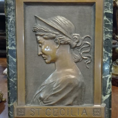 Placa din bronz St. Cecillia