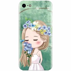 Husa silicon pentru Apple Iphone 8, Girl
