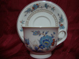 SET / CANA SI FARFURIE DIN PORTELAN JAPONEZ NORITAKE ,,BLEUFLEUR,,