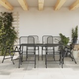 Set de masa pentru gradina, 7 piese, plasa metalica antracit GartenMobel Dekor, vidaXL