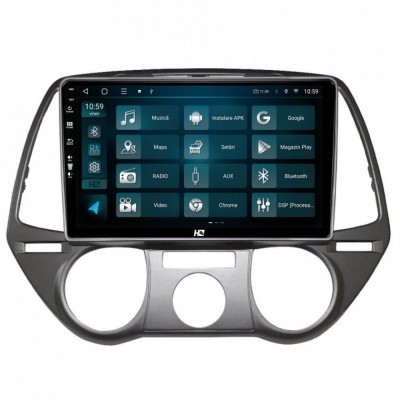Navigatie Hyundai I20 (2008-2012) 4GB RAM Android 13 Quadcore DSP GPS Wi-FI Carplay Android Auto USB Bluetooth Waze Touchscreen 9 inch foto