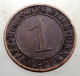 B.224 GERMANIA WEIMAR 1 REICHSPFENNIG 1934 D