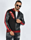 Jacheta David &amp; Gerenzo din piele eco pentru bărbați JK01 (M,L) -