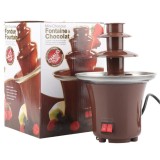 Cumpara ieftin Fantana Ciocolata 3 Nivele, 65W, Mini Fondue, Inox/Plastic, Pentru Fructe, Desert, Petreceri