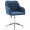 Scaun de sufragerie pivotant, albastru, material textil