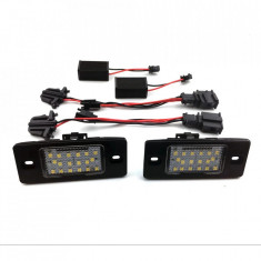 Set Lampi cu LED Numar Inmatriculare compatibil VW Tiguan, Touareg, Golf 5