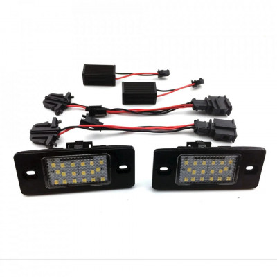 Set Lampi cu LED Numar Inmatriculare compatibil VW Tiguan, Touareg, Golf 5 foto