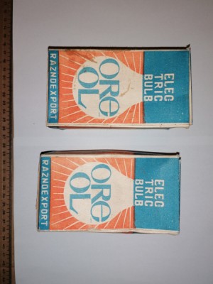 LOT 2 BEC / BECURI VINTAGE RAZNOEXPORT ELECTRIC BULB foto