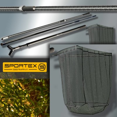 Minciog Sportex Carp Landing Net Complete Carbon 42&amp;quot;, 182cm, 107x107x90cm foto