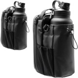 Ghiozdan fitness magnetic pentru sala de sport, suport portabil pentru sticla de apa, accesorii antrenament, unisex, compact si rezistent, negru