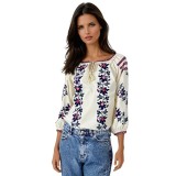 Bluza dama tip ie R256 bej/albastru , marimea 3XL