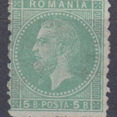 ROMANIA 1879/1880 LP 40 c CAROL I EMISIUNEA A II-a BUCURESTI 5 BANI LIPSA GUMA