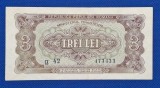 Bancnota 3 lei 1952, seria g.42 473433 - stare foarte bună