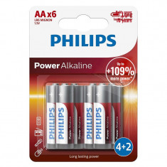 Set baterii Power Alkaline Philips, 6 x LR6 AA, 1.5 V