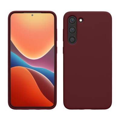 Husa kwmobile pentru Samsung Galaxy S23 Plus, Silicon, Visiniu, 60274.187 foto