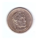 Moneda SUA 1 dollar/dolar 2009 P John Tyler, stare foarte buna, curata