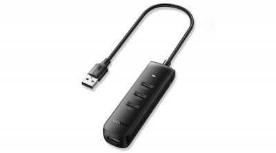 Ugreen 4-in-1 USB HUB - 4x USB Tip A 3.0 PD DC, 12V, 0.25m, negru (10915-ugreen) foto