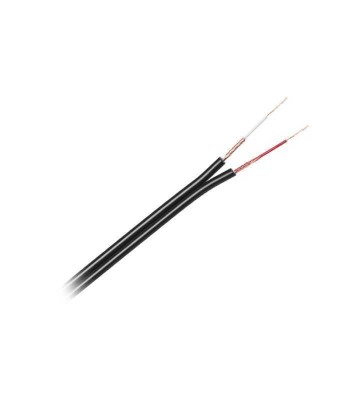 Cablu 2x RCA 3 mm negru rola pret 1m KAB0203 foto