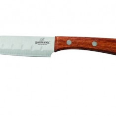 Cutit santoku cu lama din inox si maner din lemn Bohmann, 13cm