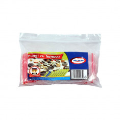 Set 100 Pungi Ziplock cu Fermoar Misavan, 5x7 cm, Punga Ziplock Transparenta cu Sistem de Resigilare, Pungi cu Inchidere, Punga Ziplock, Punga Ziplock