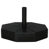 Outsunny Bază pentru Umbrelă din Plastic cu St&acirc;lpi de &Oslash;38/48 mm, &Oslash;60x36 cm, Negru | Aosom Romania