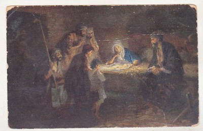 bnk cp Franta - Felicitare - uzata - 1921 - Noul Testament foto